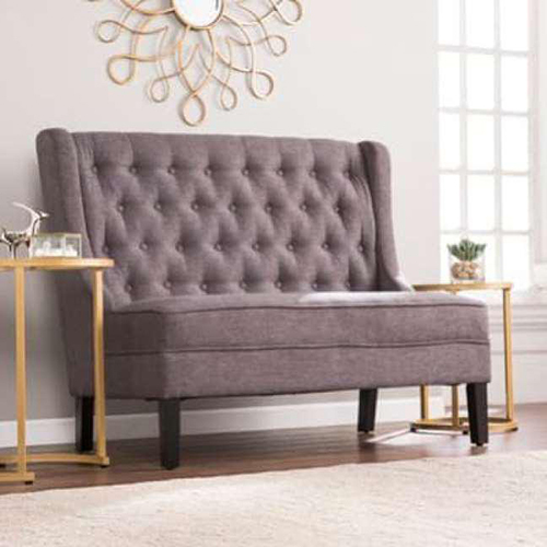 Modular Restaurant Sofa Set - Hardwood, 150x60x110 cm, Gray | Fire Retardant, High Back Winged Upholstery