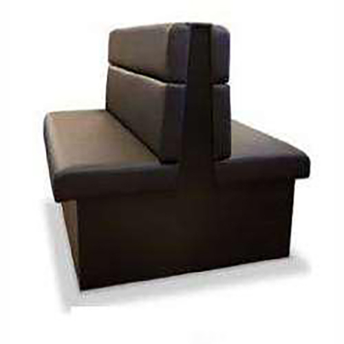 Fine Dining Restaurant Sofa - Engineered Plywood Leatherette 1200x600x1100mm, High Backrest Cushioned, Closed Box Base