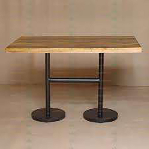 Cambridge Restaurant Table - Solid Wood 120x60x75 cm Matte Black Base Eco-Friendly Termite Proof