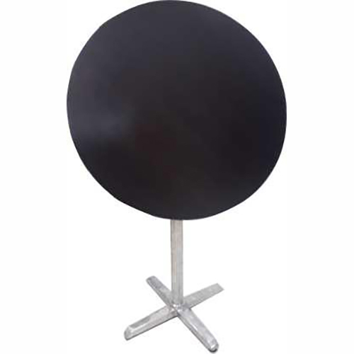 Premium Dining Table - Matte Laminate Top, 24 Inch Diameter x 30 Inch Height, Stainless Steel Cross Base | Scratch Resistant, Foldable, Rounded Edge