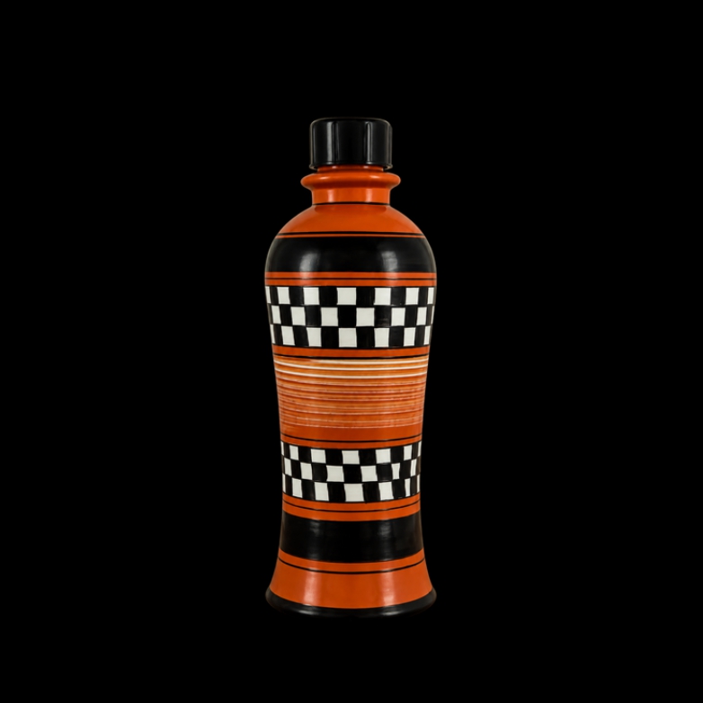 Clay Printed Water Bottle - Color: Browns / Tans