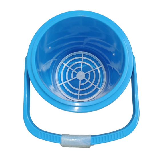 NAYASA 1.4 L Plastic Icy 1.4 Litre Cold Ice Cube Bucket For Home,Kitchen,Office Ice Bucket (Blue, White)