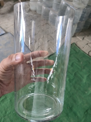 Glass Cylinder Vases - Bottom Diameter: 5" Inch (In)