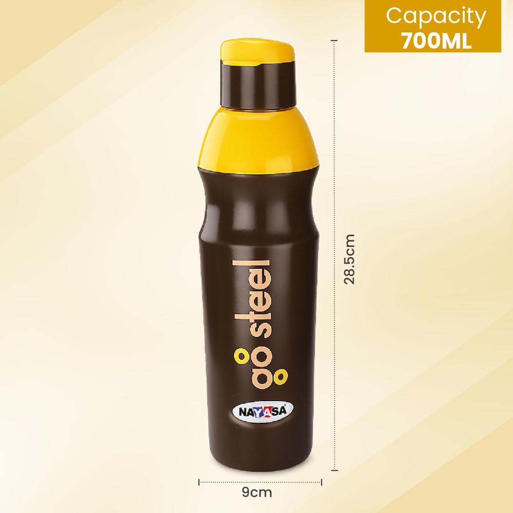 Nayasa Go Steel 700 ml Insulated Inner Steel Water Bottle