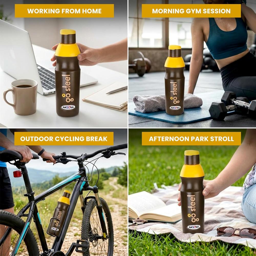 Nayasa Go Steel 700 ml Insulated Inner Steel Water Bottle