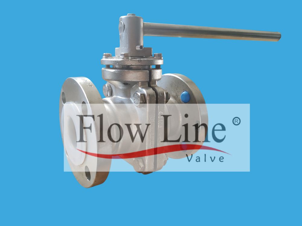 Fep Lined Ball Valve - Material: Cast Iron