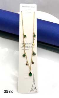 Green Emerald Crystal Necklace