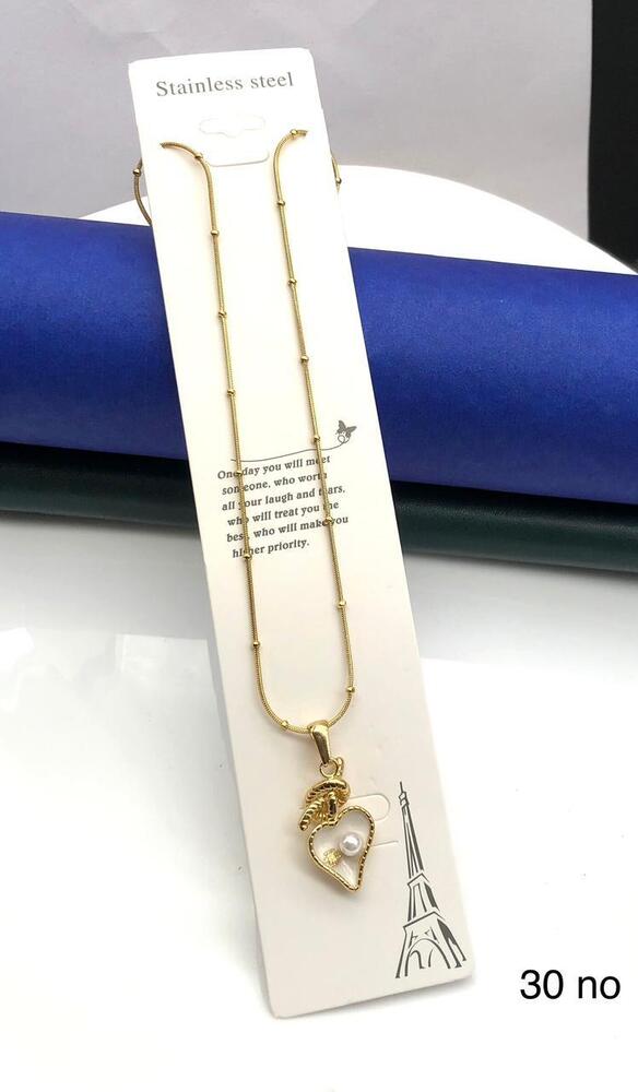 Heart Pearl Charm Necklace - Gold Plated Alloy, Adjustable Beaded Satellite Chain, Faux Pearl Center, Lobster Clasp