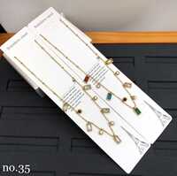 Multi Color Baguette Crystal Necklace - Gold Plated Alloy, Adjustable 18 Inches | Hypoallergenic, Tarnish Resistant, Geometric Design