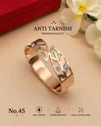 Rose Gold Leaf Designer Anti Tarnish Bangle