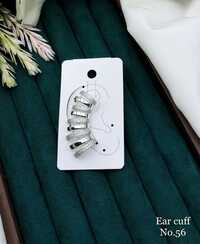 Silver Spark Crystal Ear Cuff