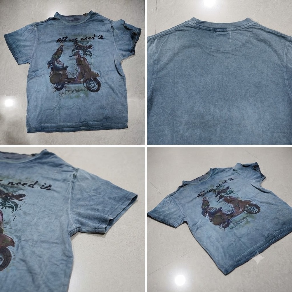 printed over dye T.shirt