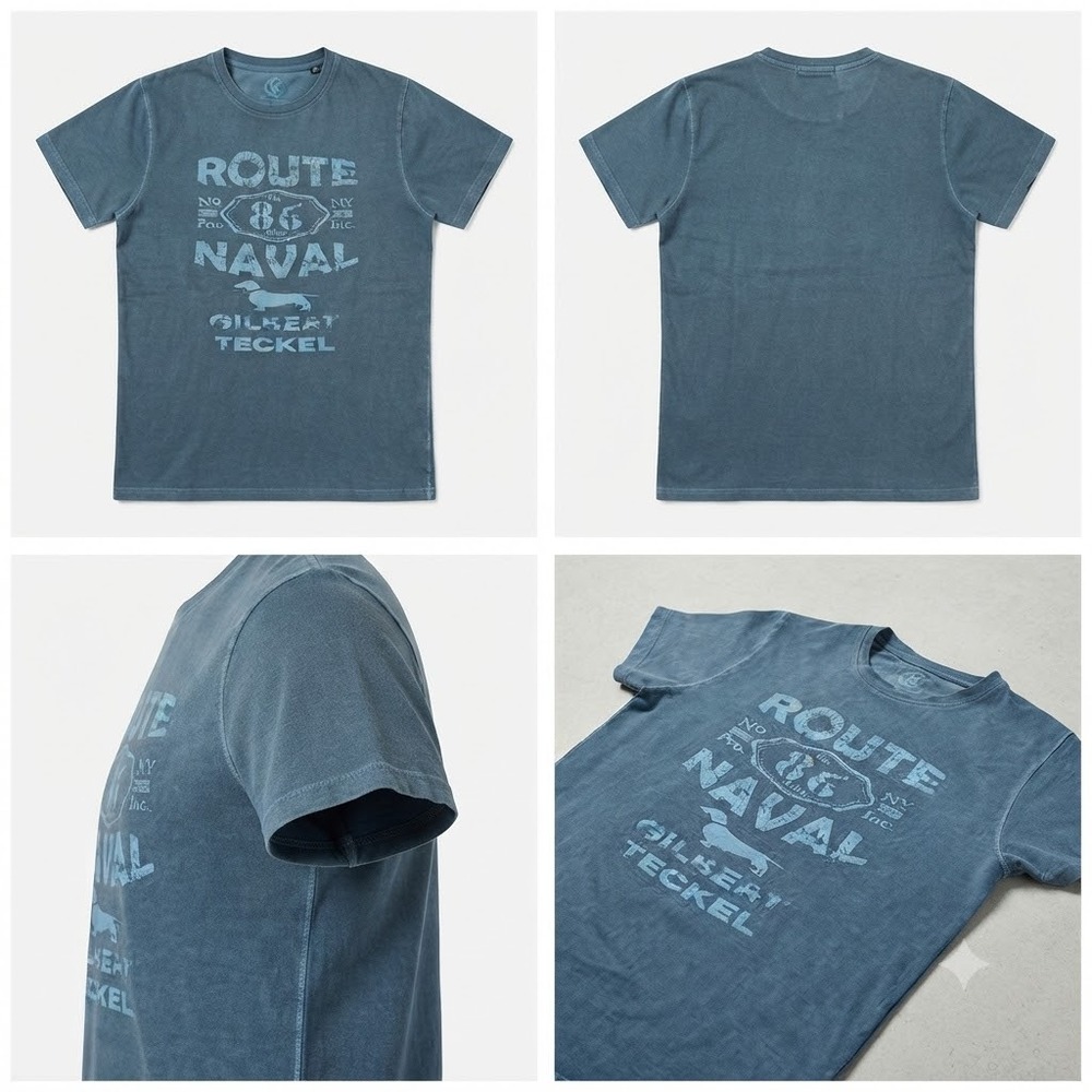 printed overdye T.shirt