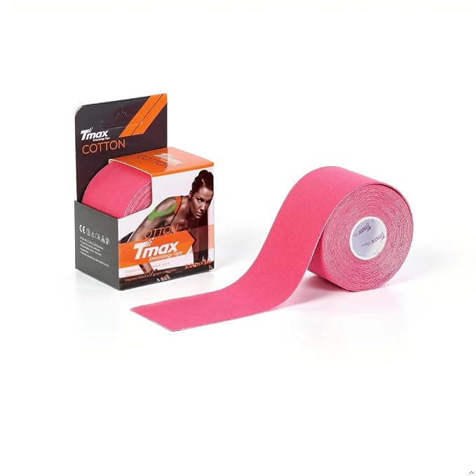 TMAX Kinesiology Tape for Physiotherapy, Sports Injury, Pain Relief Muscle Tape, for Shoulder, Wings, Arms, Ankle K Taping Waterproof Athletic Tape for Pain Support -2 Inch (PINK)