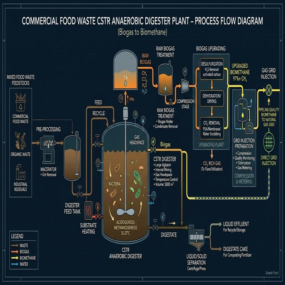 Operational Grid Injection Organic Waste Dry Digestion Continuous Bio-CNG Plant