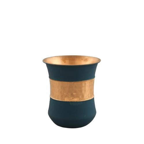 Copper Damru Glass - Diameter: 2.5 Inches (Top)
