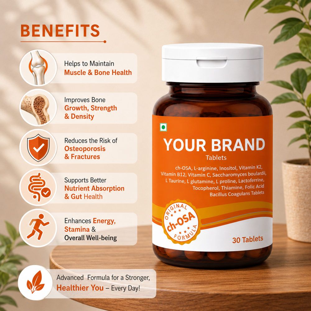 Ch-OSA Collagen Booster Tablets with Biotin, Vitamin K2 & Probiotics