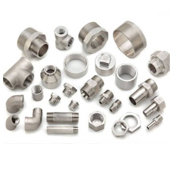 Monel 400 Forged Fittings - Nickel-copper Alloy, Custom Sizes, Silver/grey Metallic, 2000-9000 Lbs Pressure, Smooth Polished Surface