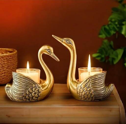 Swan Tea Light - Color: Silver