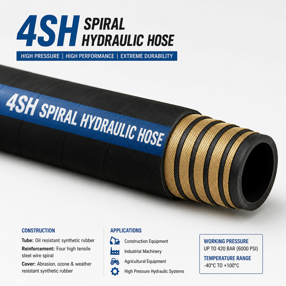Hydraulic High Pressure Hose 4SH ( Spiral)