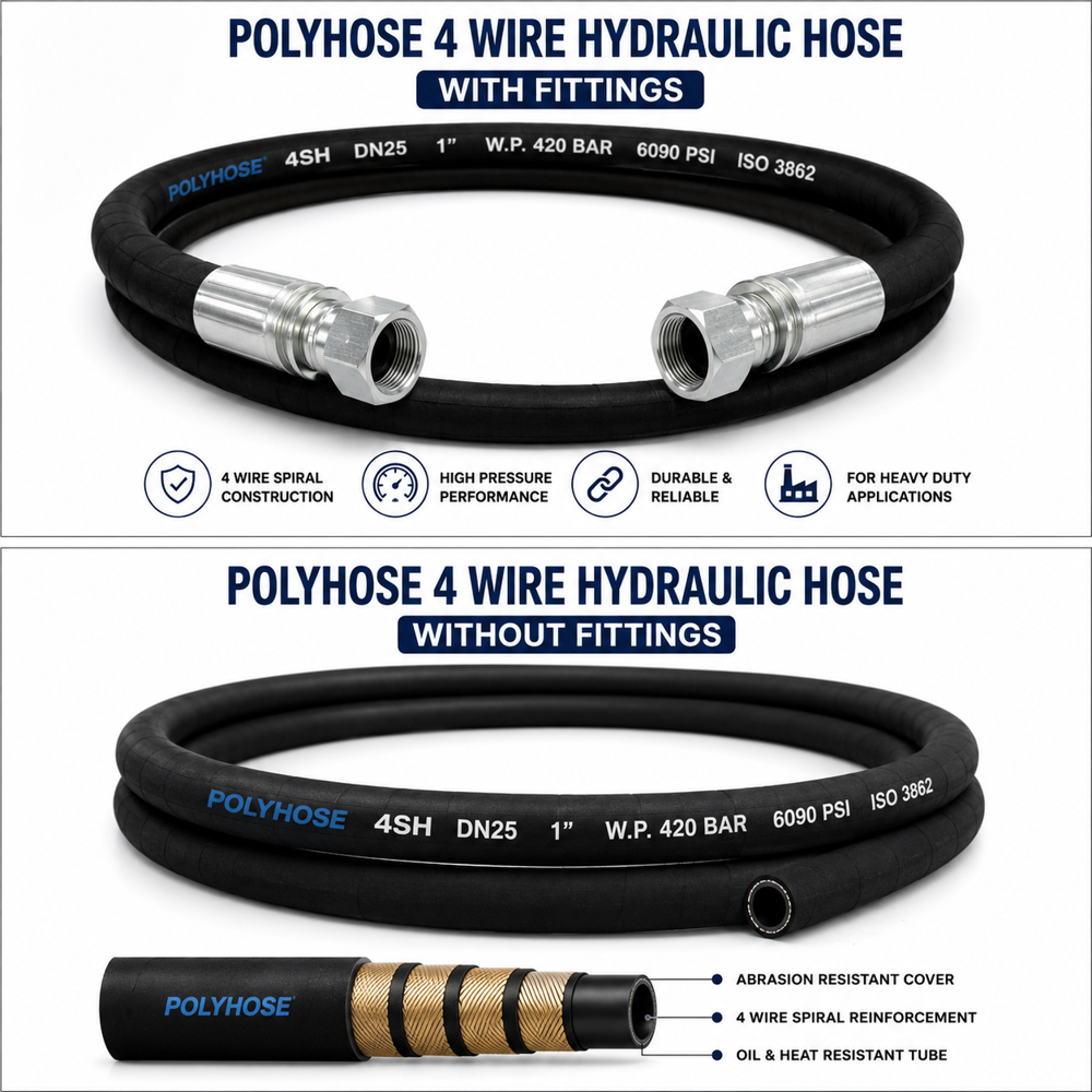 Hydraulic High Pressure Hose 4SH ( Spiral)