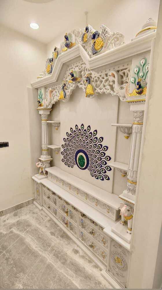 White Marble Home Temple
