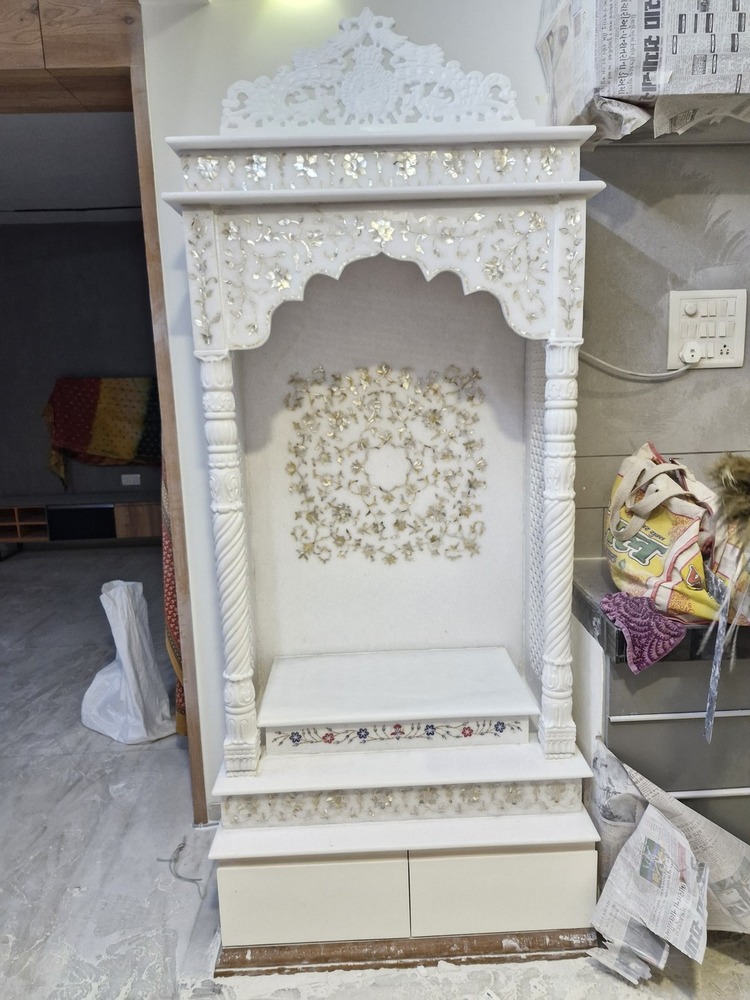 White Marble Home Temple
