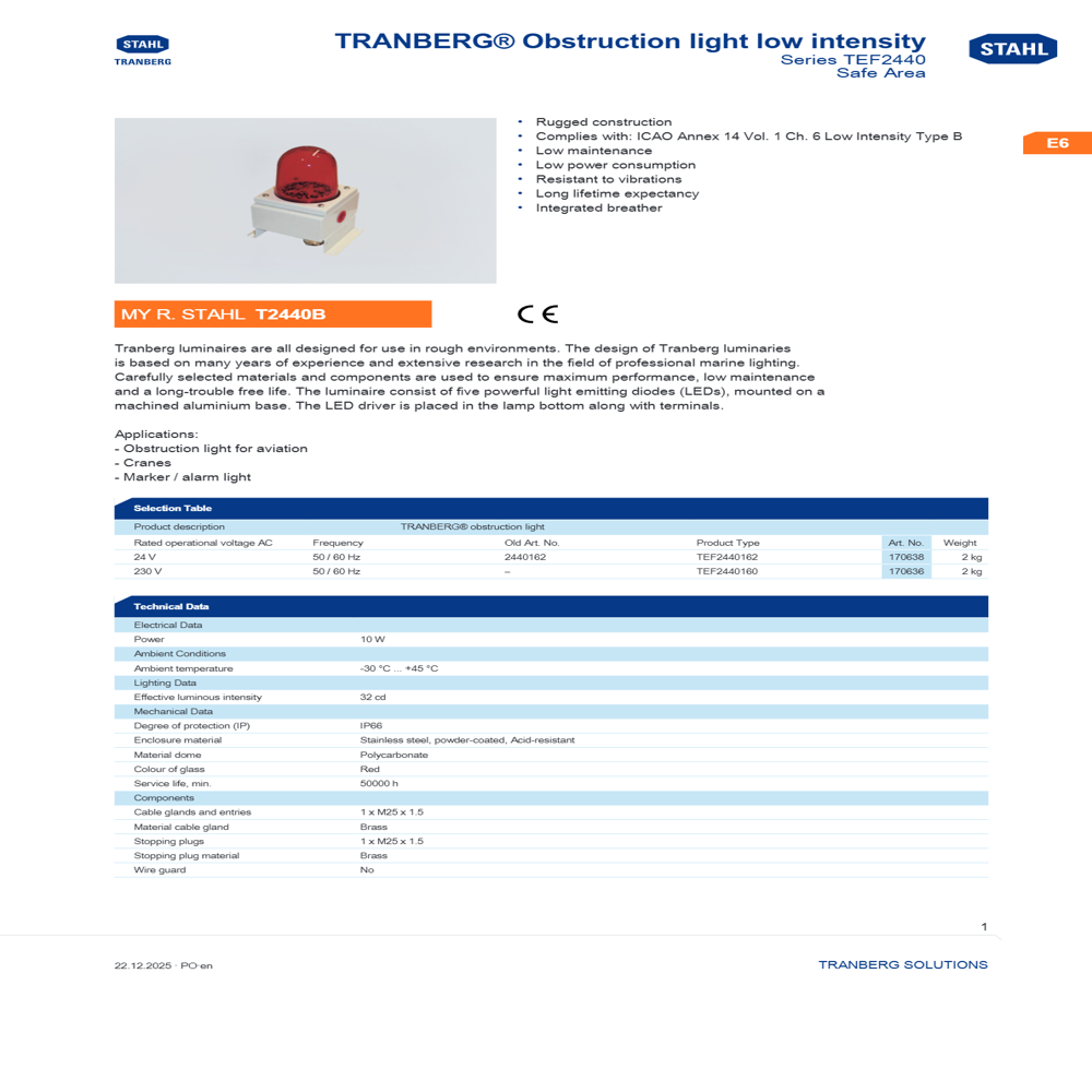 Low Intensity Obstruction Lights