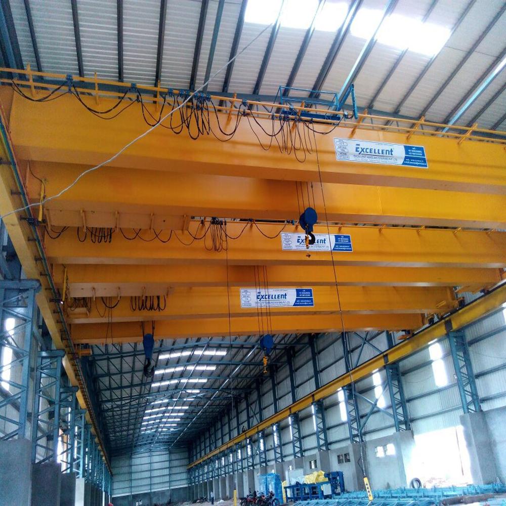Double Girder Overhead Cranes - Heavy Duty Steel Construction, 10 Ton Load Capacity, Enhanced Stability And Safety Features