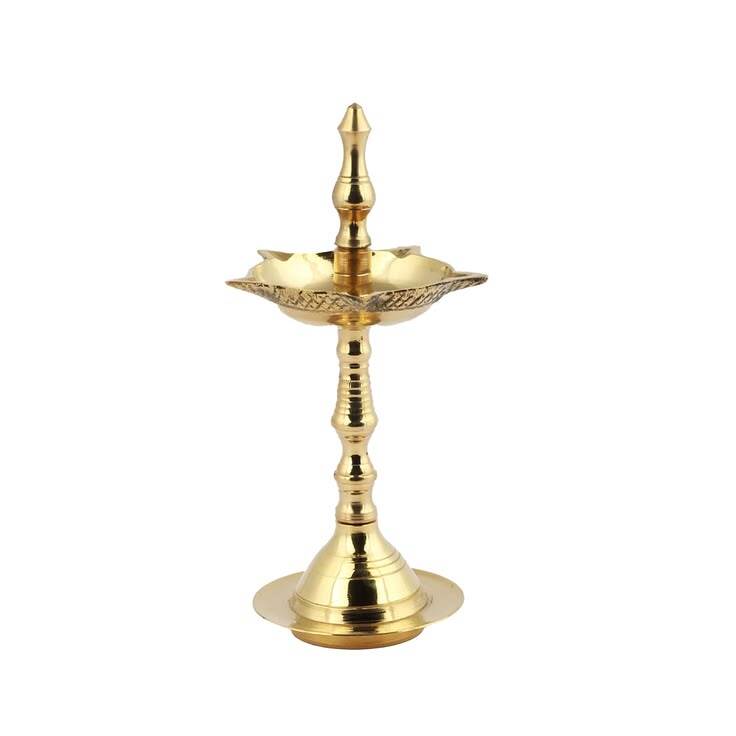 Brass Samai Kuthu Vilakku - Color: Gold