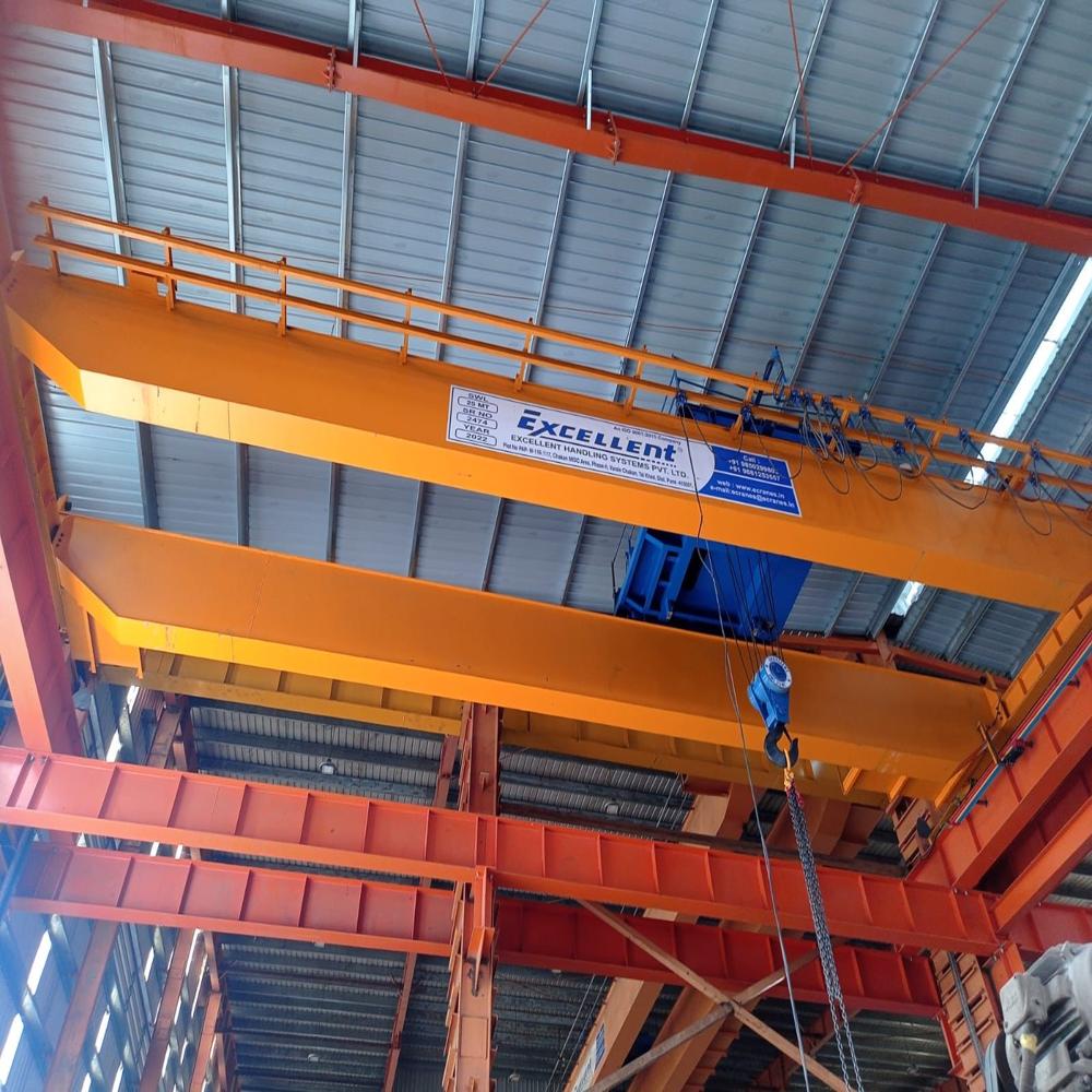 Double Girder Overhead Cranes - Heavy Duty Steel Construction, 10 Ton Load Capacity, Enhanced Stability And Safety Features