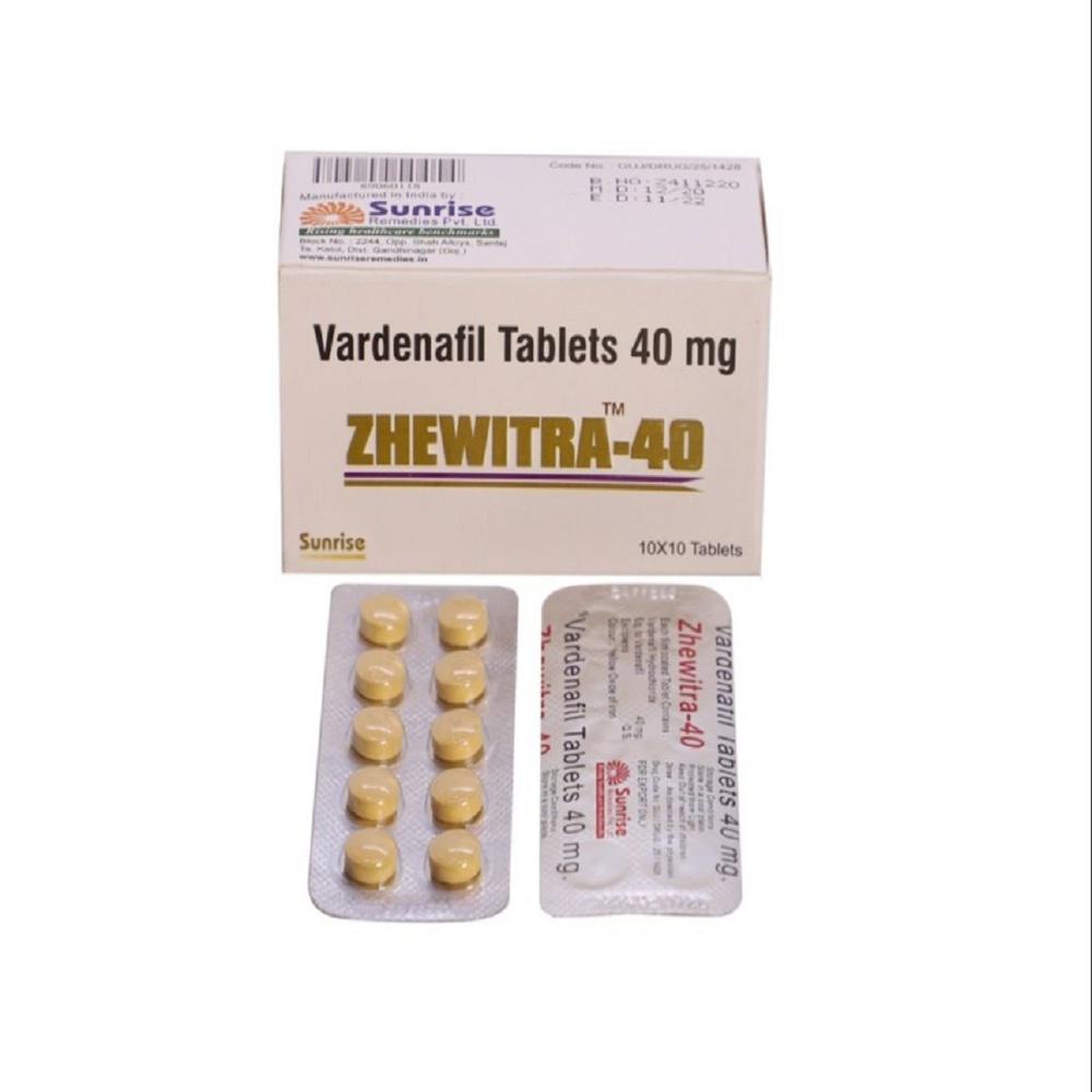 Zhewitra 40mg Tablets - Ingredients: Vardenafil (40 Mg)