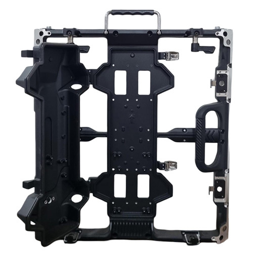 500x500mm Outdoor Die Cast Aluminium LED Display Cabinet 45 Degree Corner For Advertising LED Screen