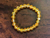Citrine Bracelet With Brass Beads - Occasion: Casual