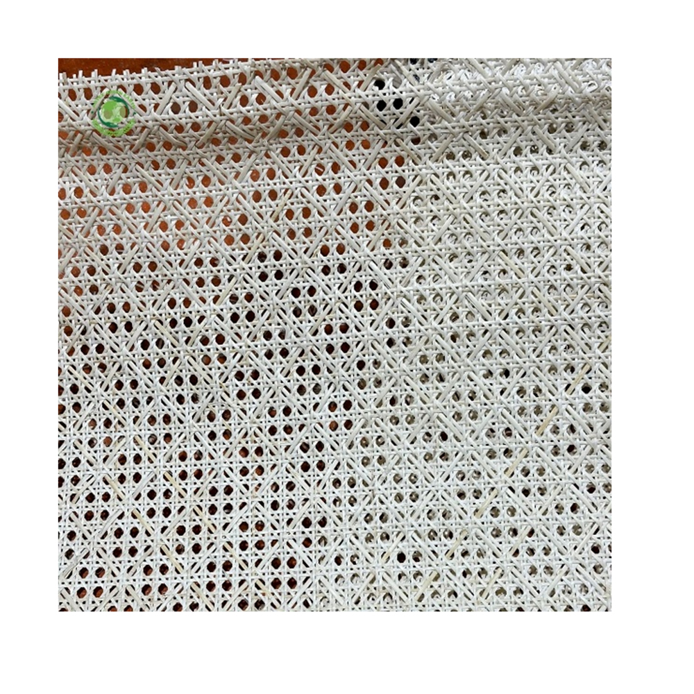 AGELMRT0009 Decorative Cane Webbing - Single Ply Cane, Custom Widths, Natural Beige, Hexagonal Pattern, Lightweight Durable Flexible
