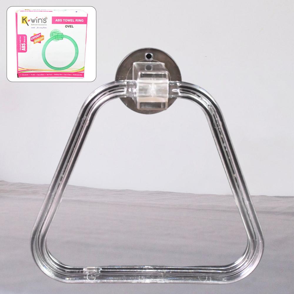 Unbreakable Abs Square Towel Ring Wall Mounted Stand / Holder (1 Pc) - Age Group: As Per Product Requirement