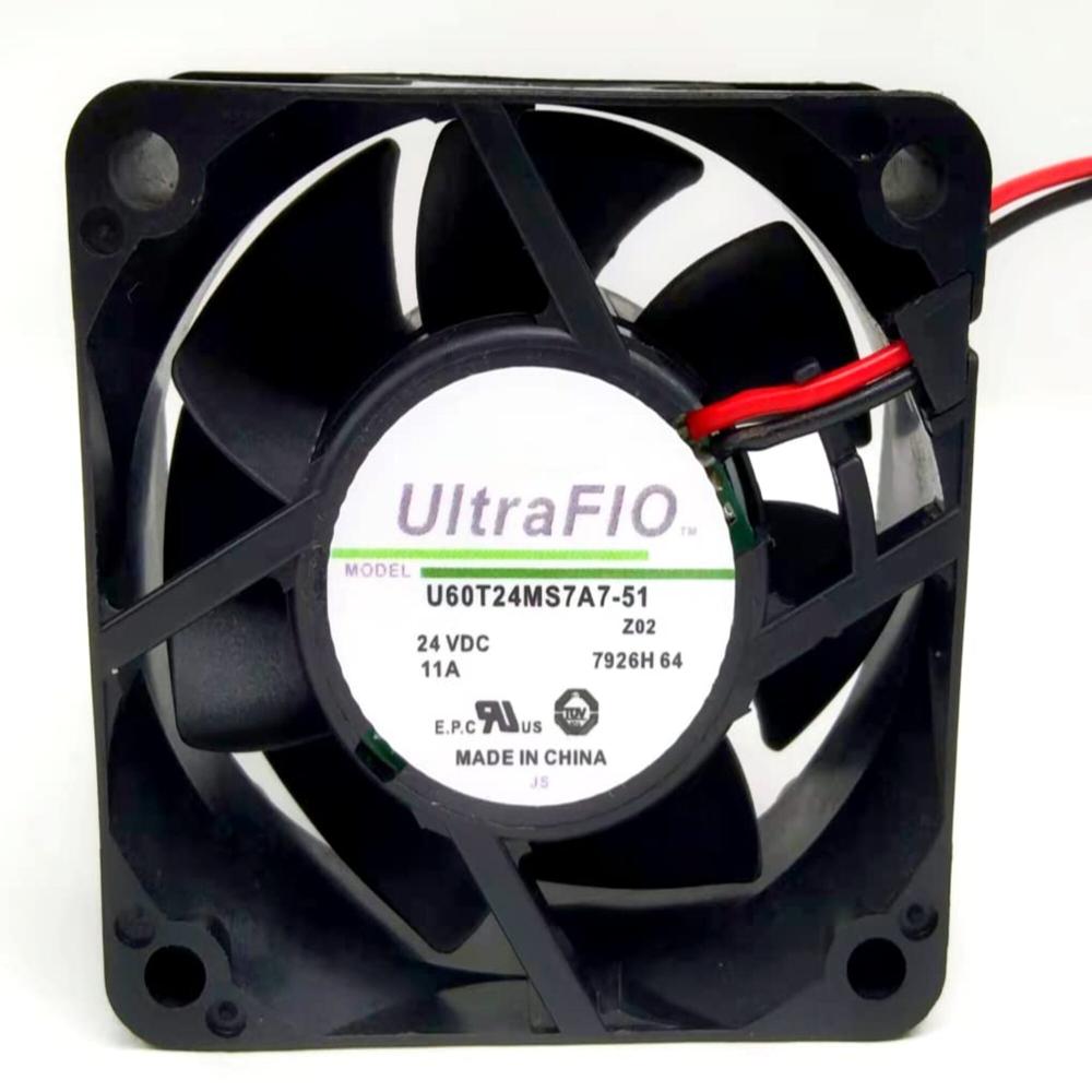NIDEC U60T24MS7A7-51 24V DC 0.11A 6025mm Ball Bearing Industrial Axial Cooling Fan