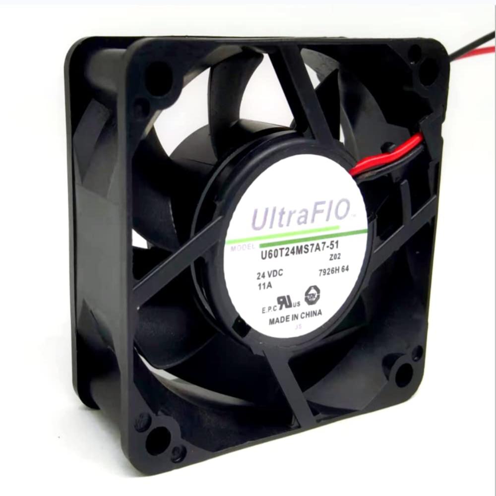 NIDEC U60T24MS7A7-51 24V DC 0.11A 6025mm Ball Bearing Industrial Axial Cooling Fan
