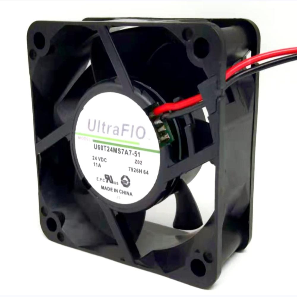 NIDEC U60T24MS7A7-51 24V DC 0.11A 6025mm Ball Bearing Industrial Axial Cooling Fan