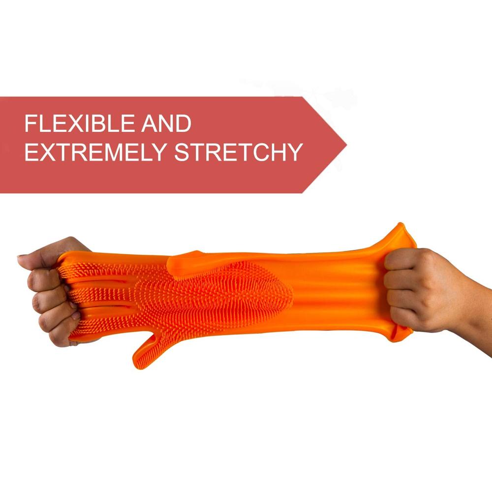 Gloves Magic Silicone Dish Washing Gloves (1 Pair)