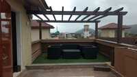 Thermo Pine Pergola - Thermally Treated Pine Wood, Custom 3x3 To 4x6m, Dark Brown/natural | Rot Resistant, Eco-friendly, Easy Assembly, Weather-resistant