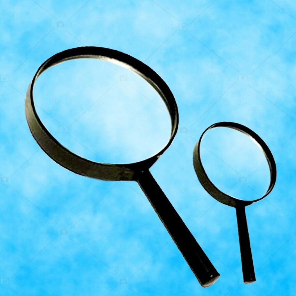 Magnifying Glass Lens Dual-Sided Glass Magnifier (75mm & 50mm, 2 Pc Set)