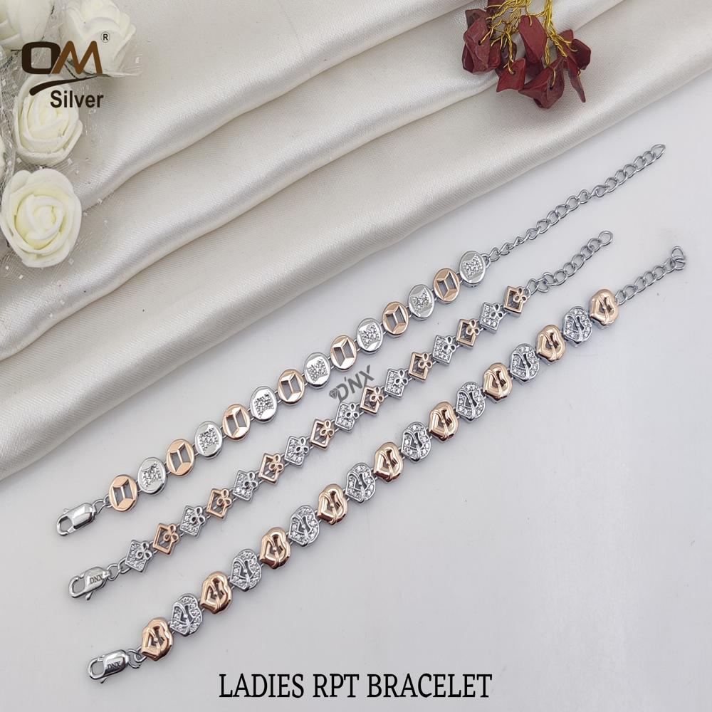 Silver Rpt Bracelet - Color: Gold/rosegold