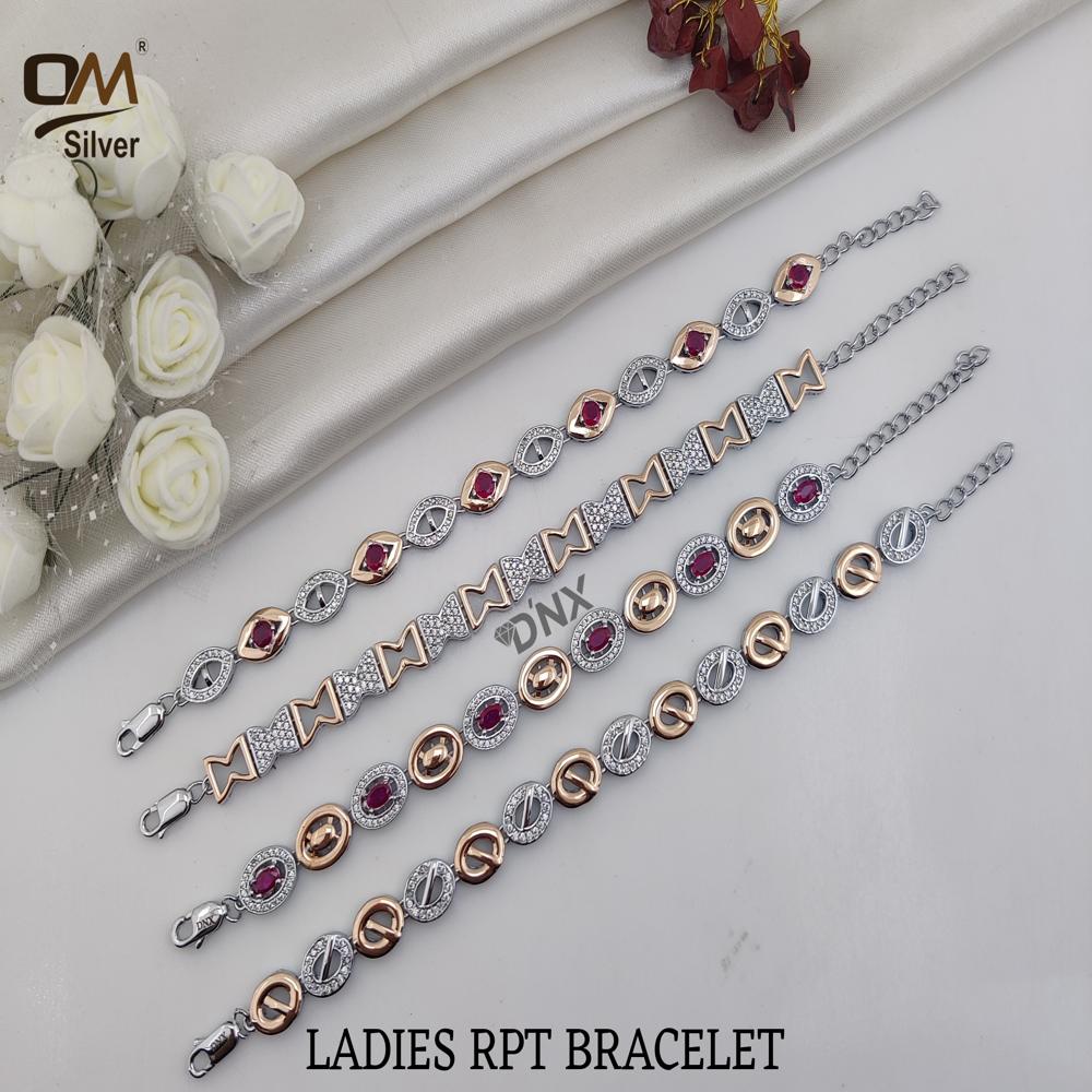 Silver Rpt Bracelet - Color: Gold/rosegold