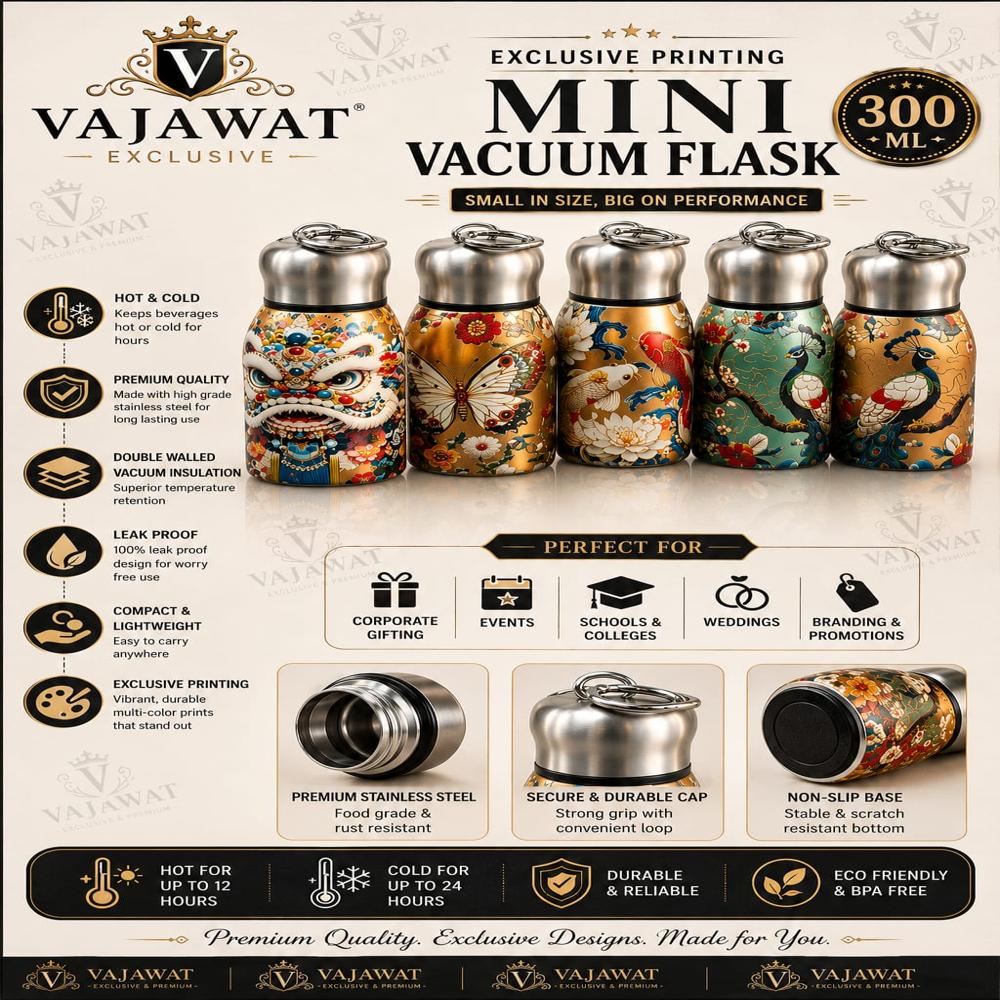 Mini Colourfull kadi Printed Flask