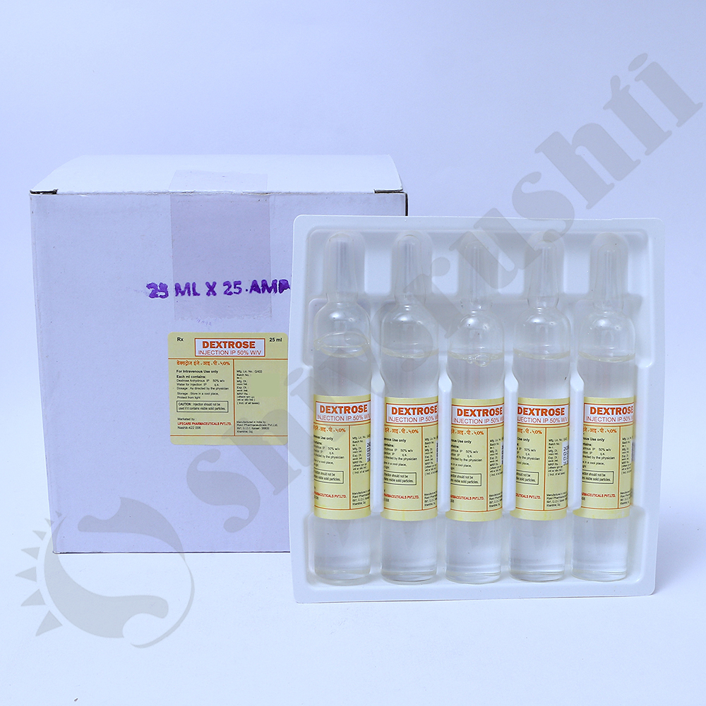 25ml Dextrose Injection - Life Span: 24 Months