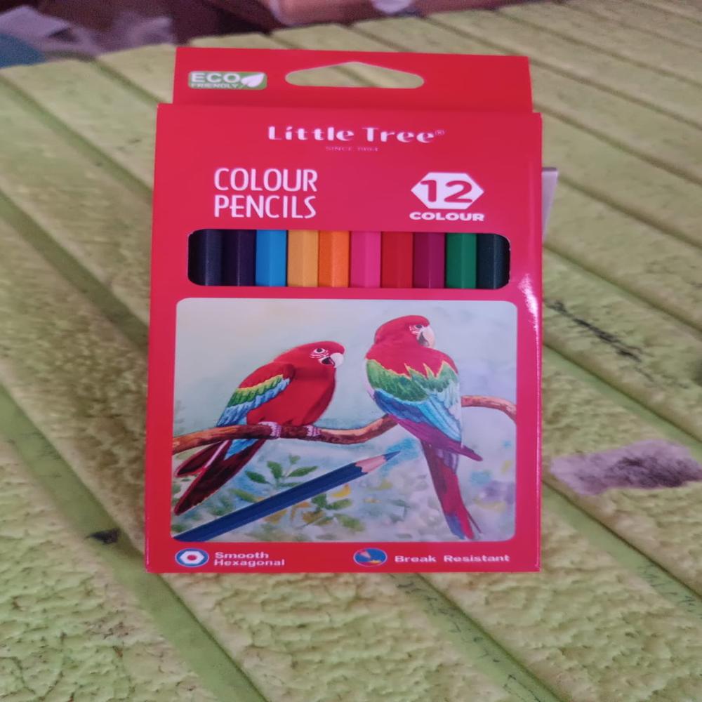 Art Drawing Wooden Pencils Color (12 Pcs Set)