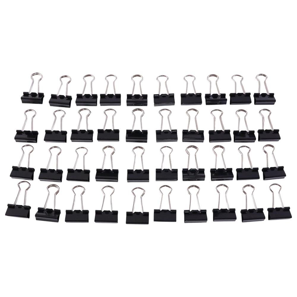 Heavy-Duty Black Binder Clips Set (19 mm, 40 Pc)