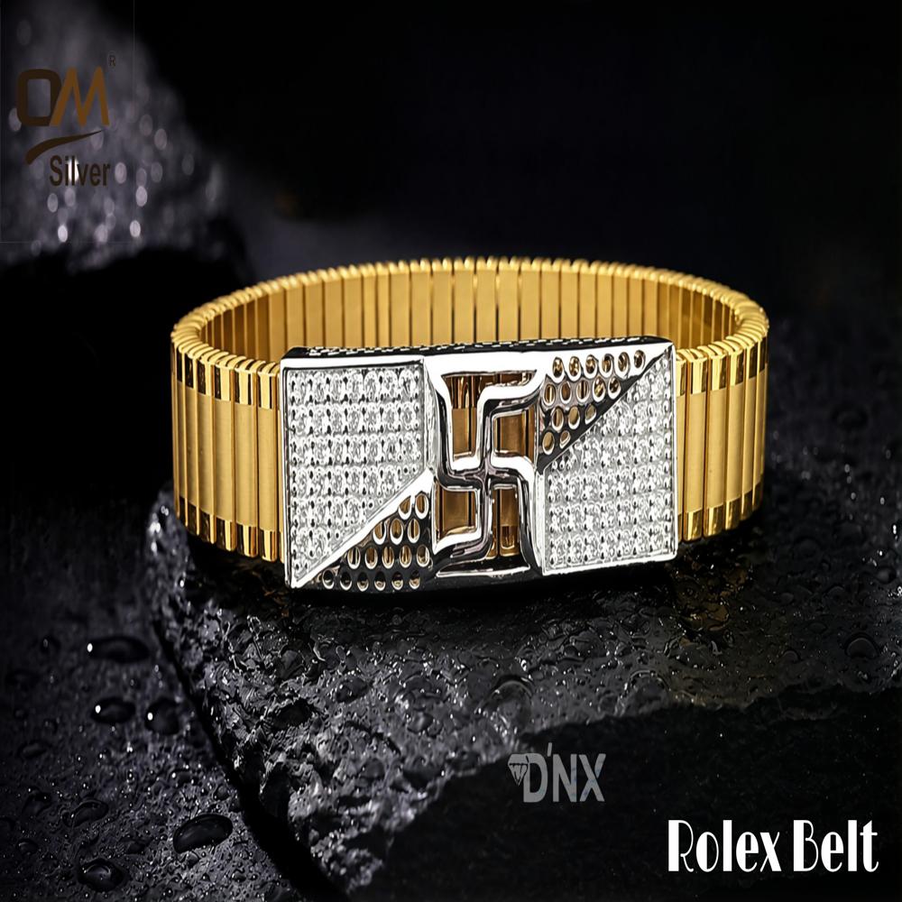 Silver Rolex Bracelet - Color: Blue