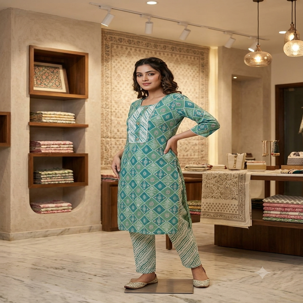 Cotton Kurta Pant Set